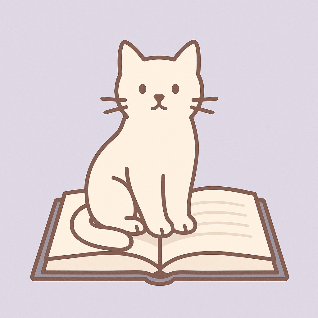 Gatto che rappresenta il connubio tra benessere e tecnologia per gatti, seduto su un libro aperto.